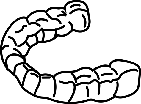 Dental Braces Retainer Doodle, Orthodontic Line Art png