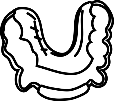 Upper Teeth Set Cartoon, Dental Line Art png