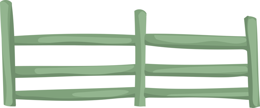 Pastel Green Fence Clipart, Outdoor Hand Drawn Element png