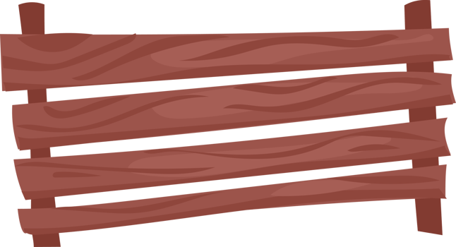 Red Rustic Fence Cartoon Clipart, Classic Farm Decoration png