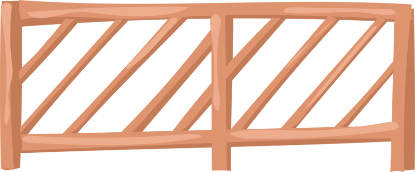 Beige Wooden Fence Clipart, Modern Outdoor Garden Design png
