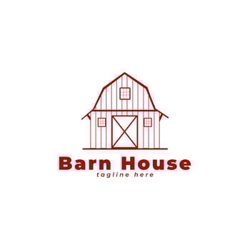barn house logo design vector