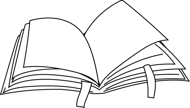 Wide Open Book Doodle, Classic Hand Drawn Clipart png