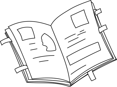 Hand Drawn Journal Pages, Black and White Clipart png