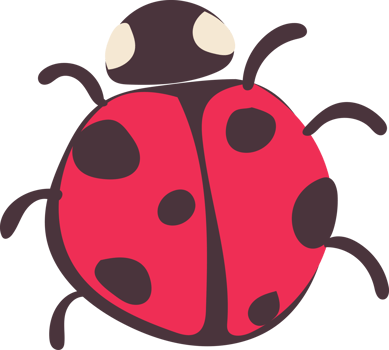 Red and Black Ladybug Cartoon, Cute Beetle Clipart png