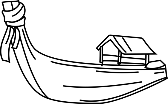 Royal Barge, Thai Hand Drawn Boat Icon png