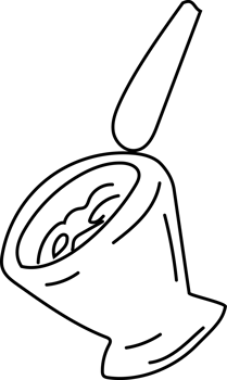 Traditional Thai Spoon and Bowl, Hand Drawn Icon png
