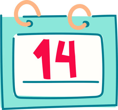 Sky Blue Calendar Cartoon, Hand Drawn Date Design png