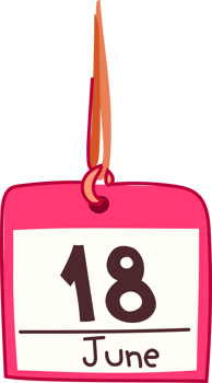Hanging Red Calendar Clipart, Cute Hand Drawn Date Icon png
