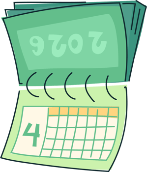 Flipping Desk Calendar Clipart, Hand Drawn Cute Date png