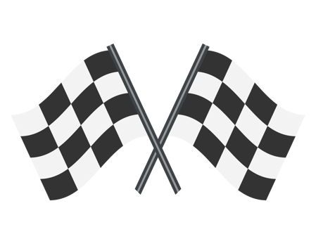 Two rectangular black and white squares checkerboard pattern racing flag icon png