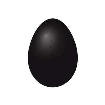 Dark Shiny Egg with Subtle Texture on Transparent Background png