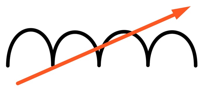 Variable Inductor Symbol - Electronic Component with Adjustable Inductance vector