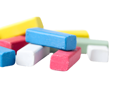 Colorful erasers with a transparent background for creative stationery designs. png