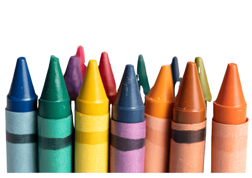 Vibrant crayon set with a transparent background for artistic designs. png
