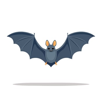 A cartoon bat with wings vector
