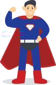 Man Superhero Illustration. vector
