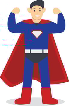 Man Superhero Illustration on White Background vector
