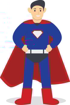 Man Superhero Illustration. Isolated on White Background vector