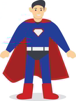 Man Superhero Illustration. Cartoon Character vector