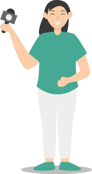 People Journalist Character with Flat Design. vector