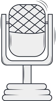 Podcast Element with Doodle Concept vector