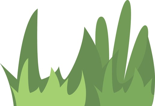 Grass Border Decor with Cartoon Design vector