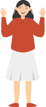 Smile Woman Character. vector