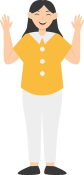 Happy Woman Character vector