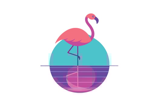 Flamingo logo design vector