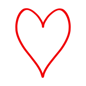 Hand drawn heart on transparent background. png