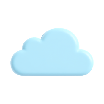 Light blue cloud icon, simple design. png
