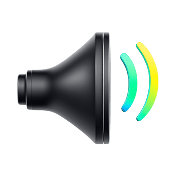 Sound waves emanating from a speaker. png