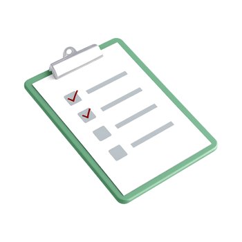 Checklist clipboard 3D render png