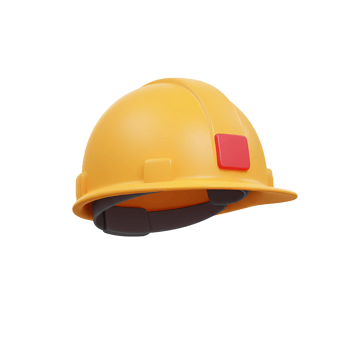 3D Hard Hat for Industrial and Construction Site Safety png