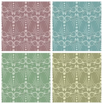 Set seamless backgrounds. vector