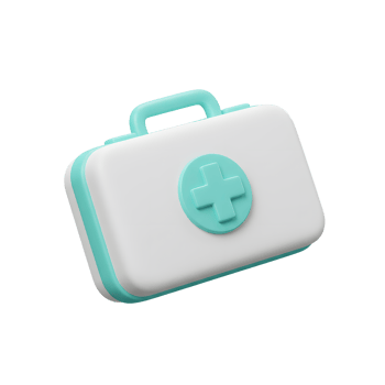 3D First Aid Kit for Medical Health and Emergency png