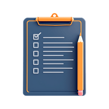 Checklist clipboard with pencil. Planning, to do list concept. png