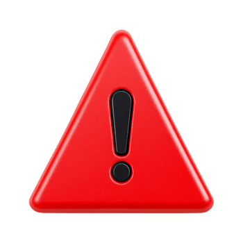 Red warning triangle with exclamation mark. png