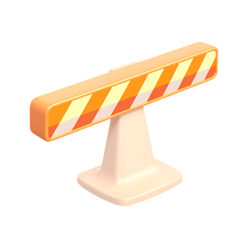 Isometric 3D illustration of a road barrier. png
