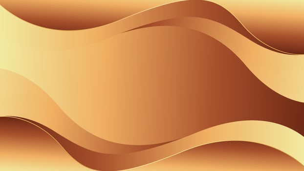 Gold wave background design vector