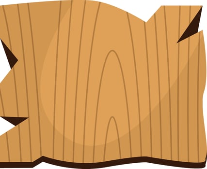 Illustration of Wood Sign Post in Cartoon Design vector