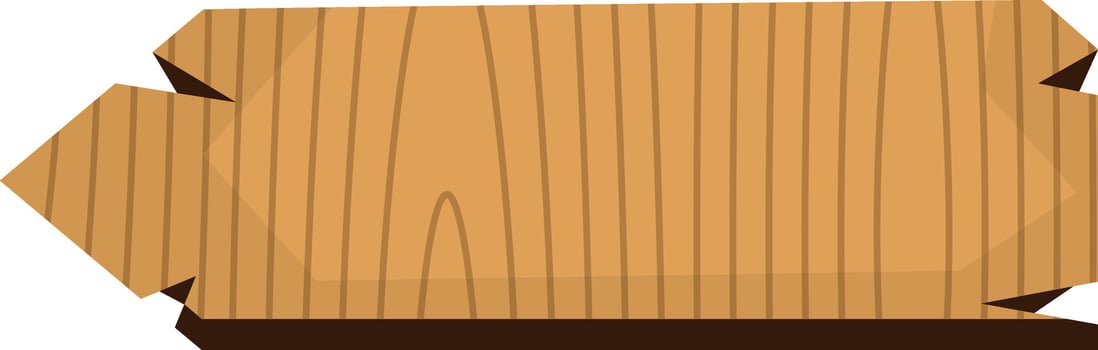 Illustration of Wood Sign Post in Flat Design. vector