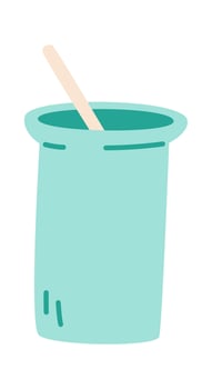 Plastic Cup With Stick vector