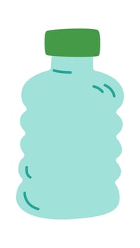 Plastic Bottle Illustration Flat Illustration Hand Drawn Icon vector