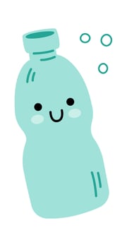 Plastic Bottle Character Illustration vector