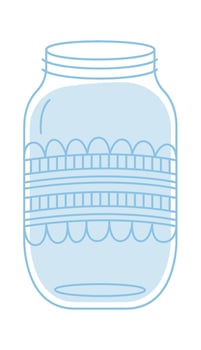Glass Jar With Ornament vector