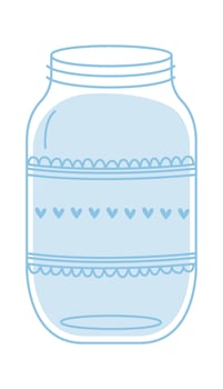 Glass Jar With Ornament Illustration vector