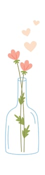 Wildflowers in Glass Vessel vector