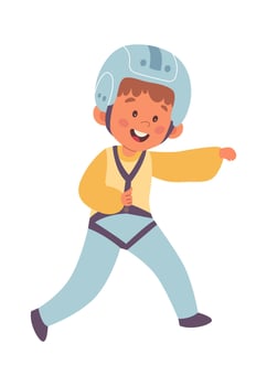Boy In Climbing Gear vector